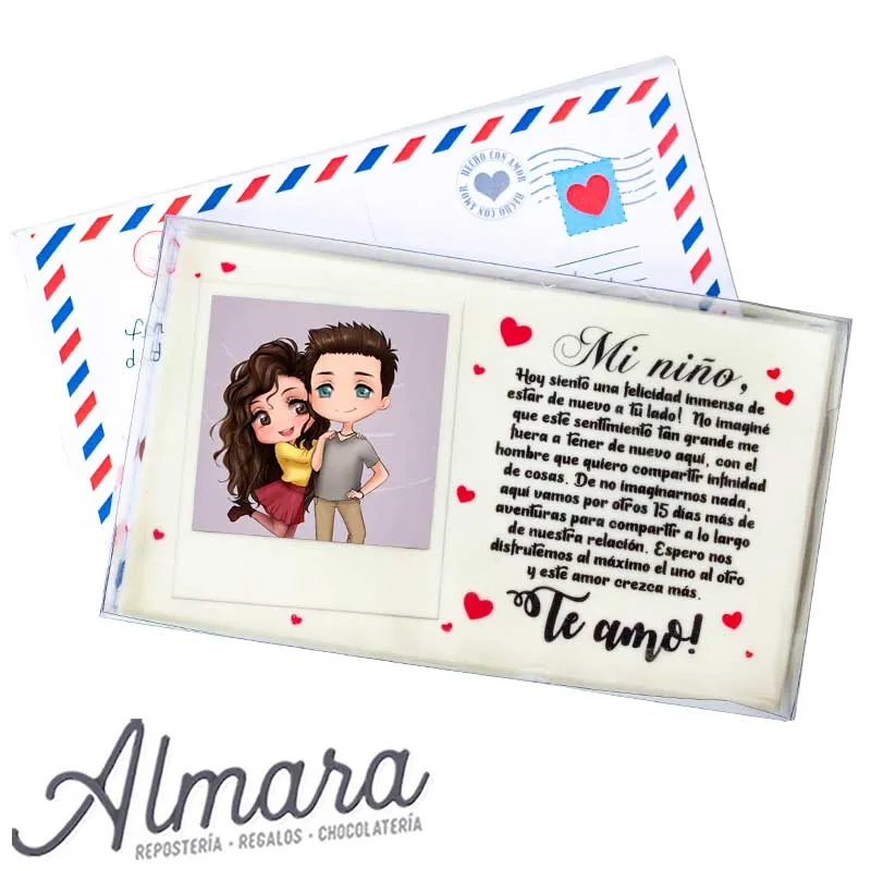 Carta En Chocolate Grande

