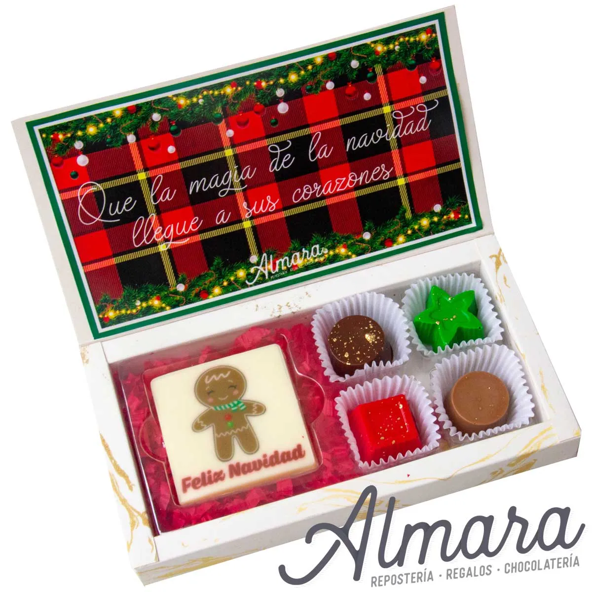 Caja de Chocolates Navideños
