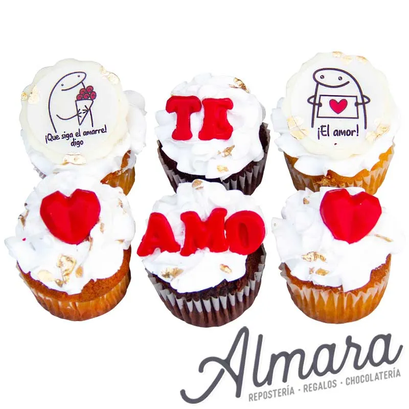 Cupcakes Te Amo *6

