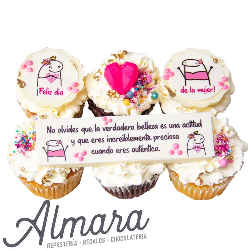 Cupcakes x 6 Temática Día de la Mujer

