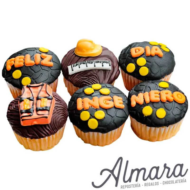 Cupcakes por 6 Unidades Tematicos
