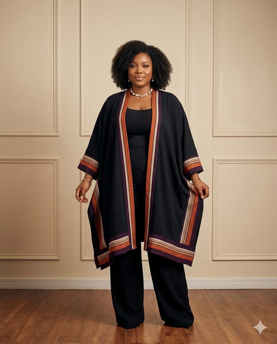 Rama Aso Oke Two Piece | Black
