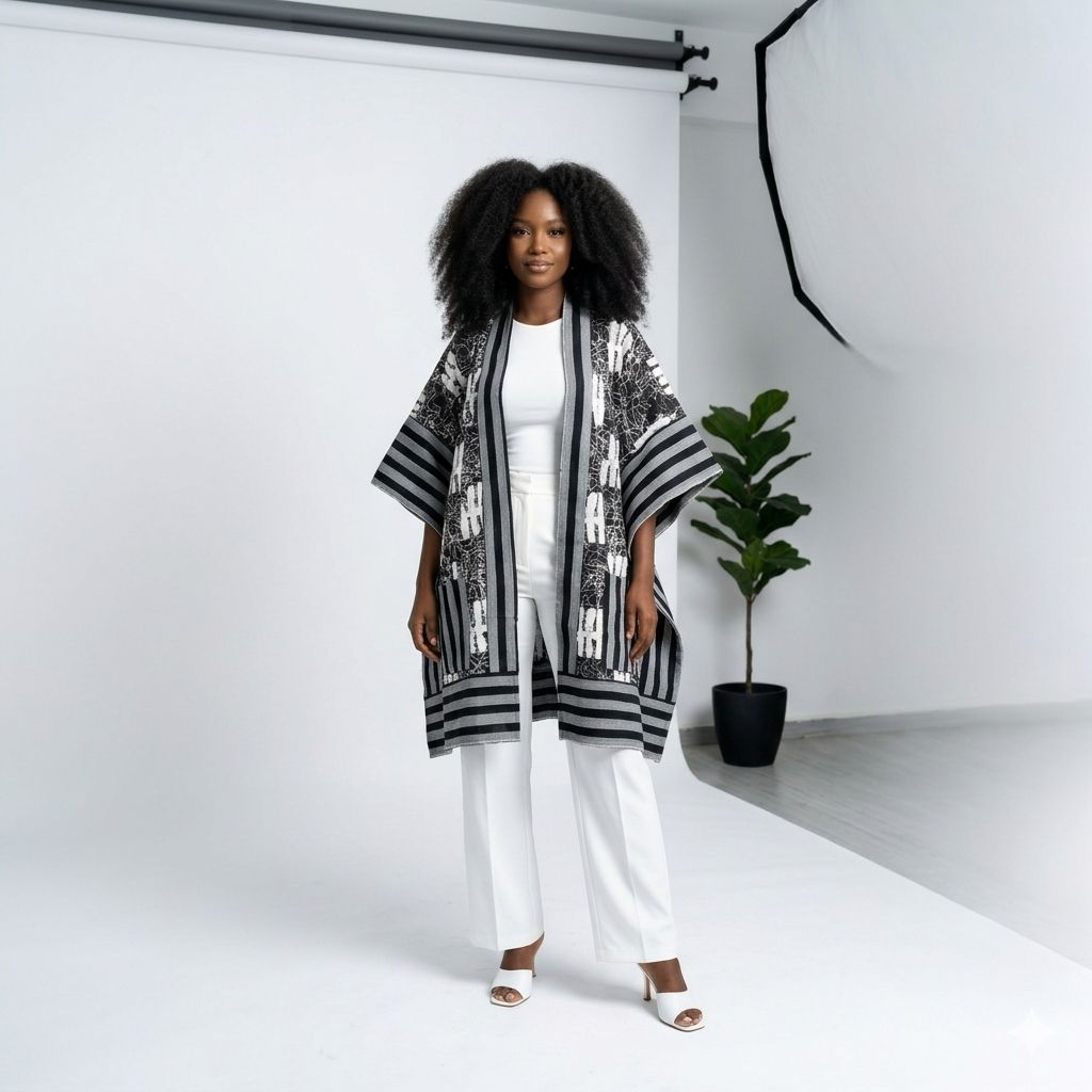 Rami Ankara Kimono | Black & White 2