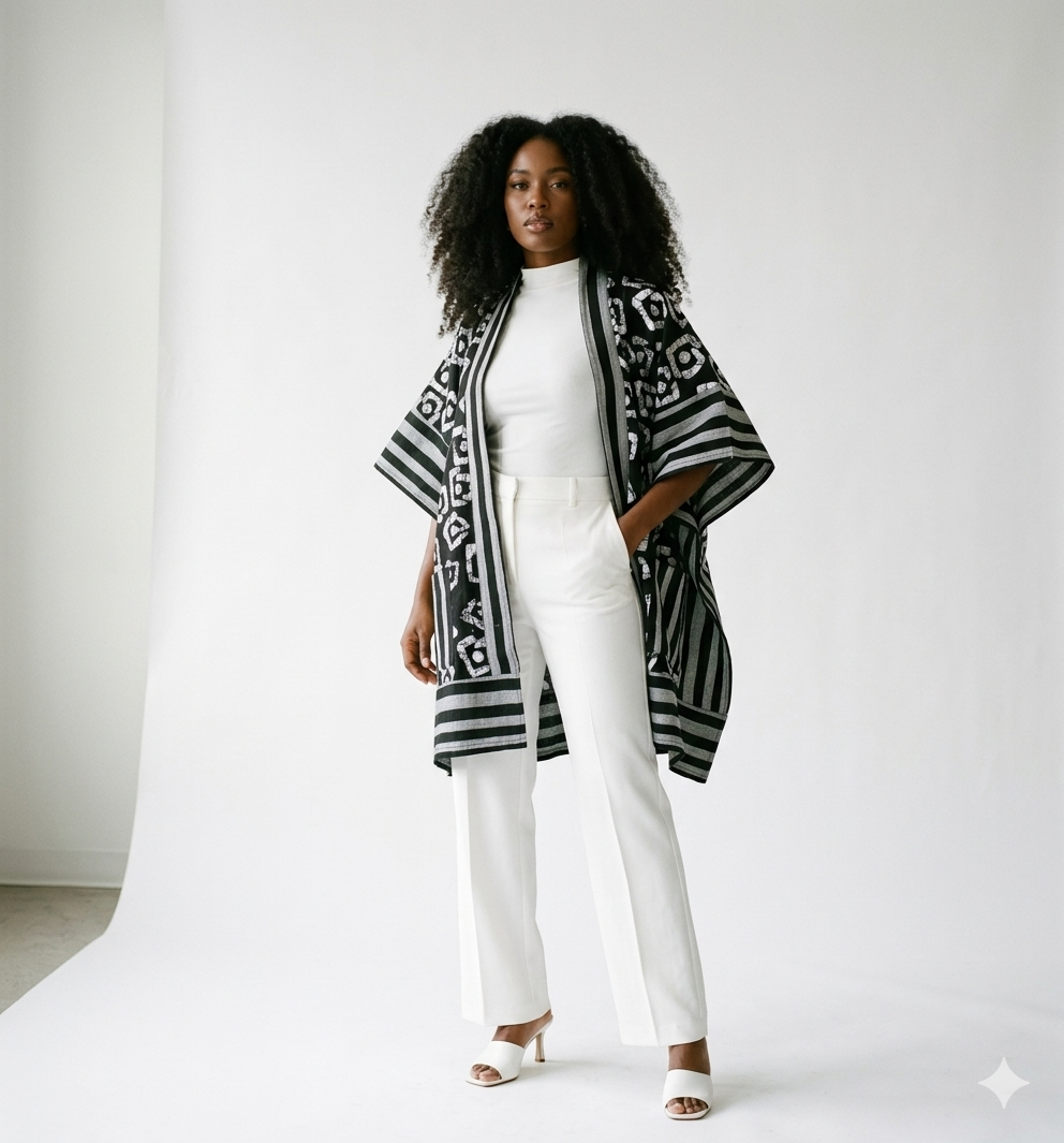 Rami Ankara Kimono | Black & White 1