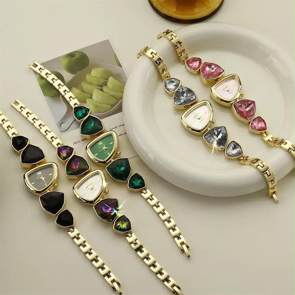 Crystal Trillion Bracelet Watch