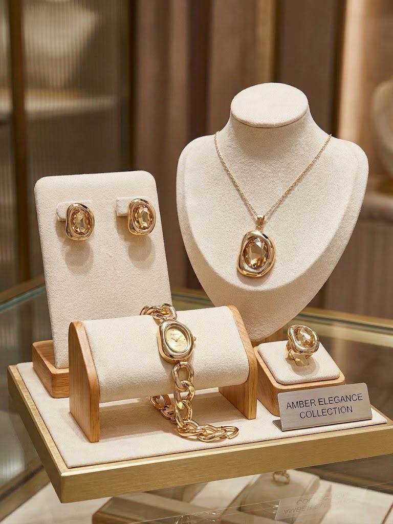 4-in-1 Crystal Jewelry Set - Amber