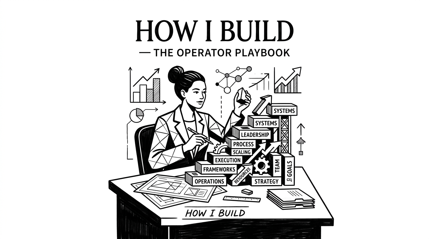How I build — the operator playbook