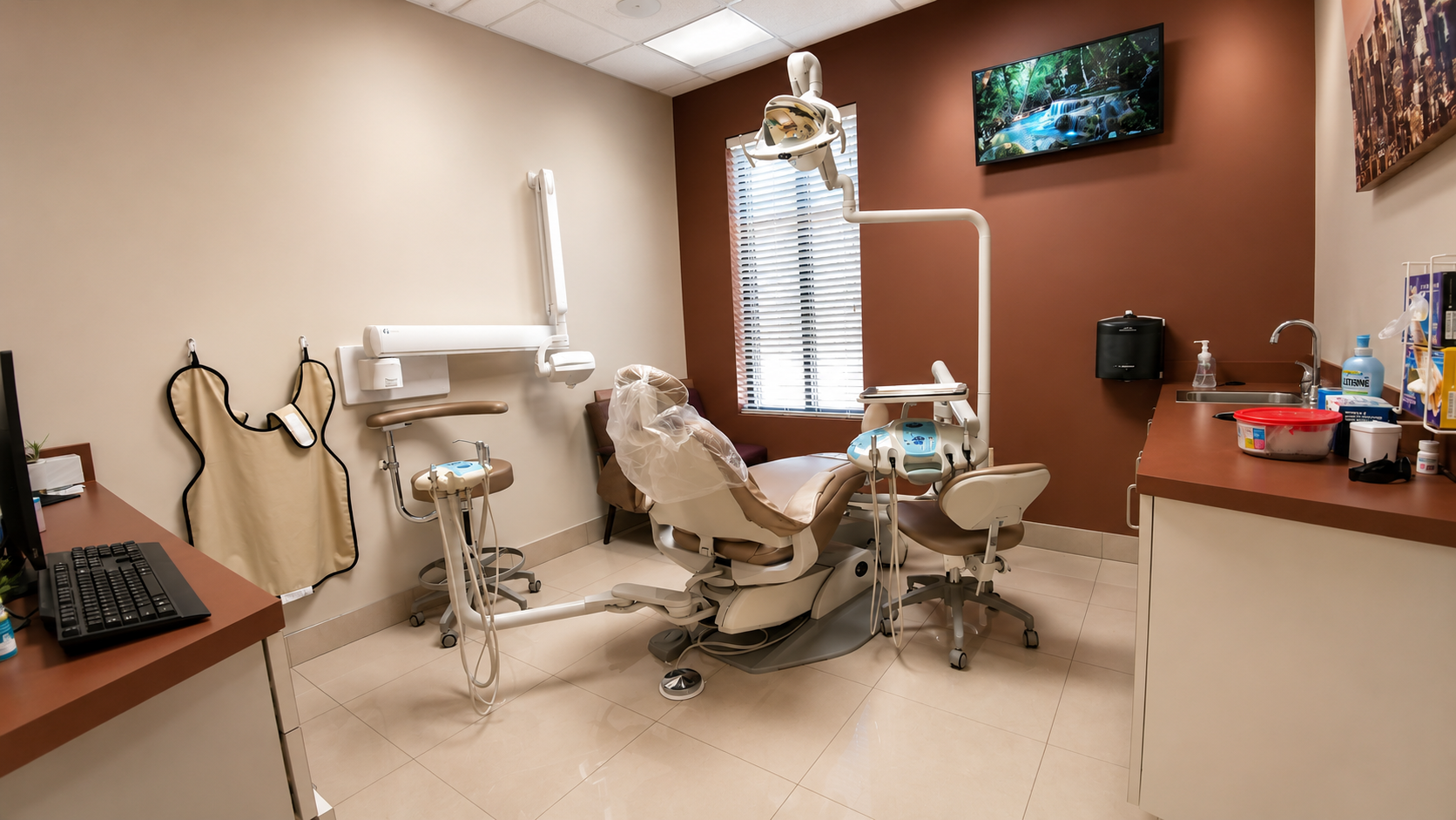 Modern dental operatory with patient chair
