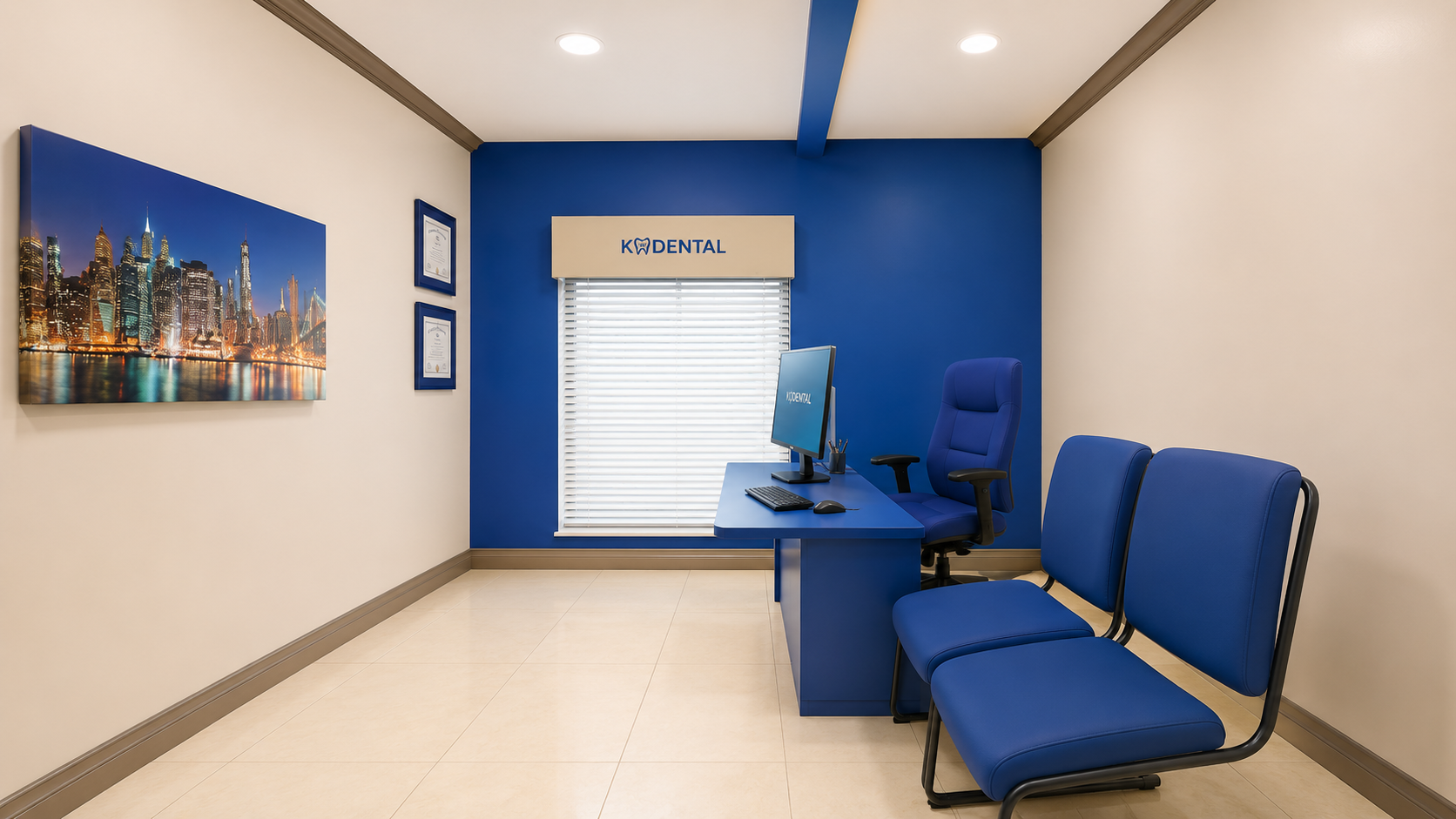 Welcoming clinic space at KDental Arts