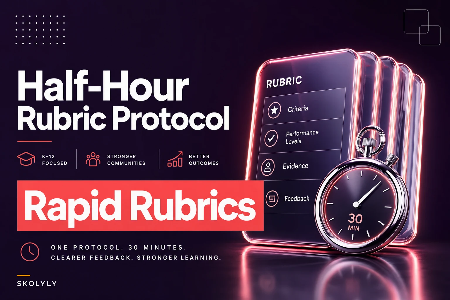 30-minute rubric protocol: convert a standard into a five-point rubric in one team meeting