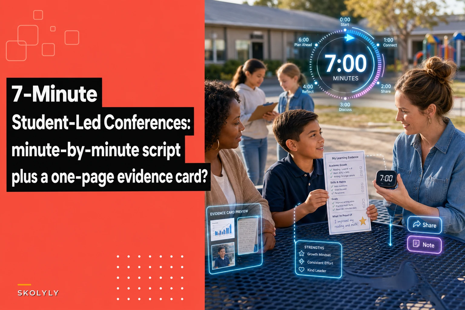 A 7-minute student-led conference protocol with a one-page student evidence card