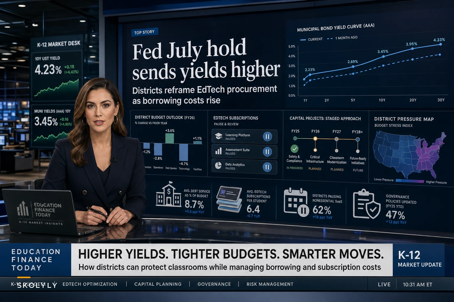 After the Fed's July hold: how districts should reframe EdTech procurement and subscriptions as borrowing costs rise