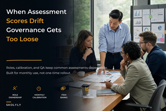 Assessment-literacy governance that keeps common assessments reliable: roles, PD cadence, and lightweight QA checks