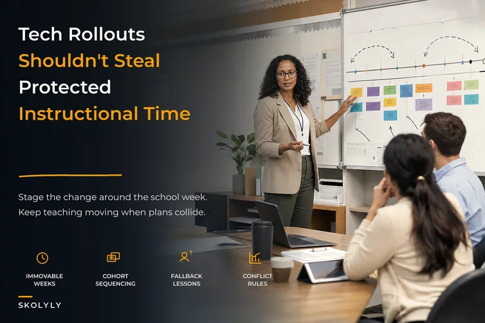 Protect instructional time during tech rollouts with staged change rules