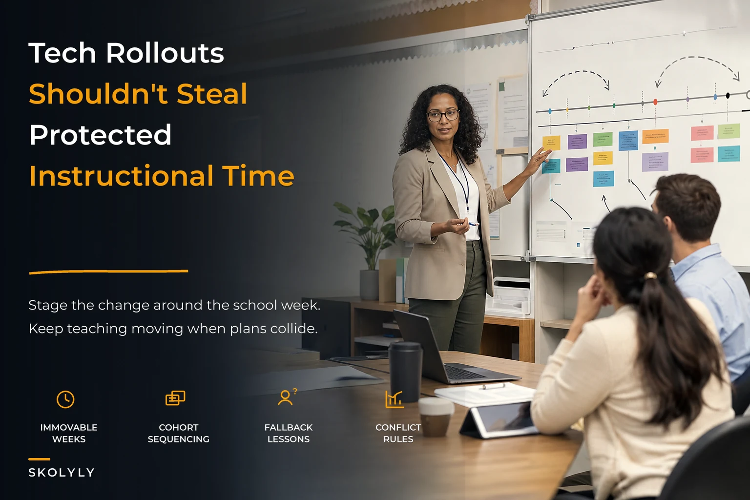 Protect instructional time during tech rollouts with staged change rules