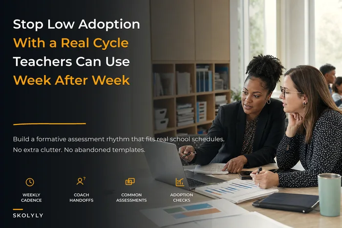 Stop low adoption: a practical school-wide formative assessment cycle teachers will actually use