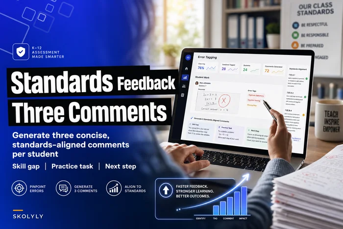Turn assessment errors into three standards-aligned comments per student: a rapid feedback protocol