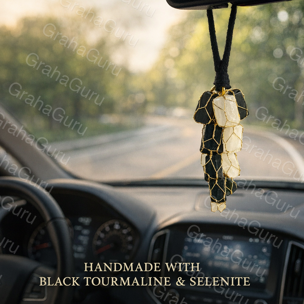 Black Tourmaline & Selenite Hanging 3