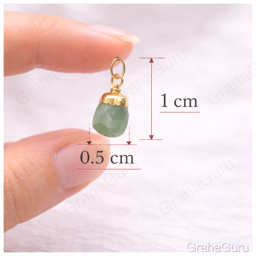 Green Aventurine Natural Stone Pendant with chain 3