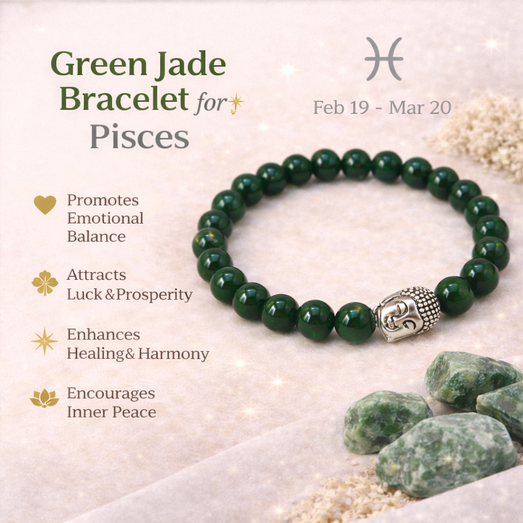 Pisces Green Jade Bracelet 2