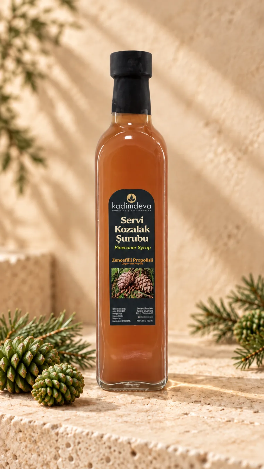 Propolisli Zencefilli Kozalak Şurubu