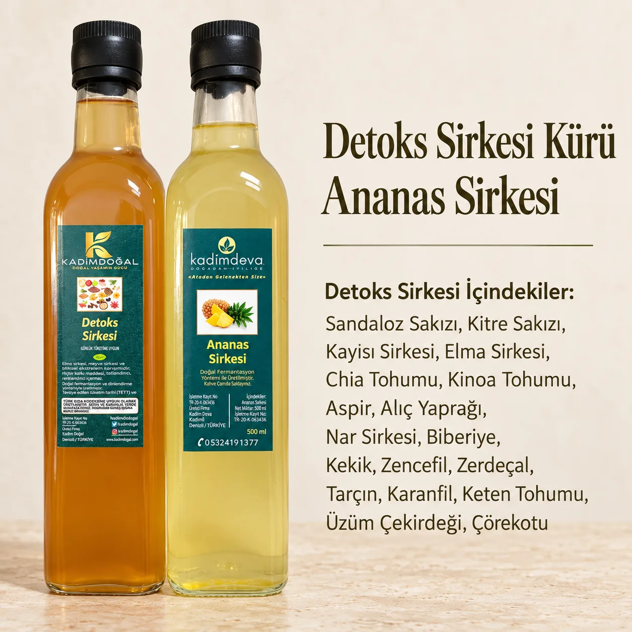 Detoks Sirkesi & Ananas Sirkesi