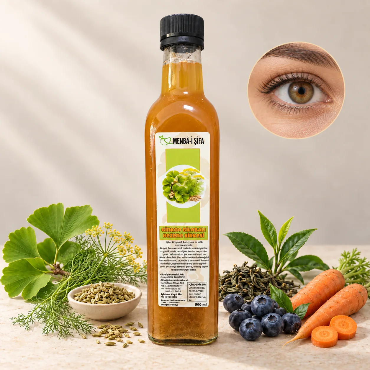 Ginkgo Bilobalı Rezene Sirkesi Kürü