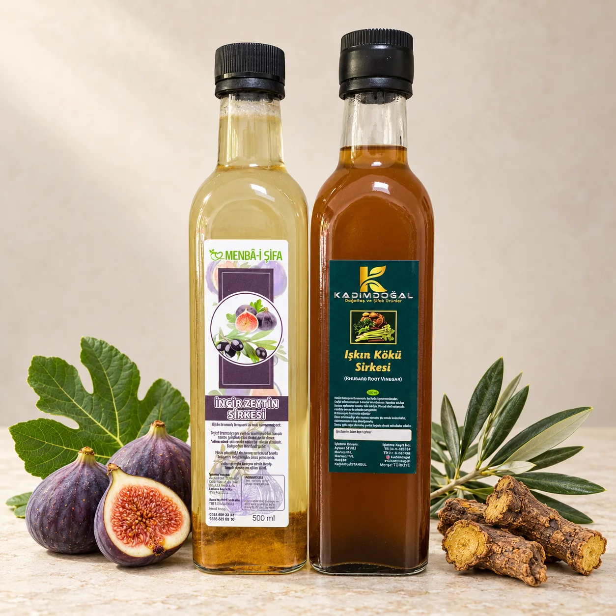Işkın Kökü Sirkesi & İncir Zeytin Sirkesi Kürü Dia Set