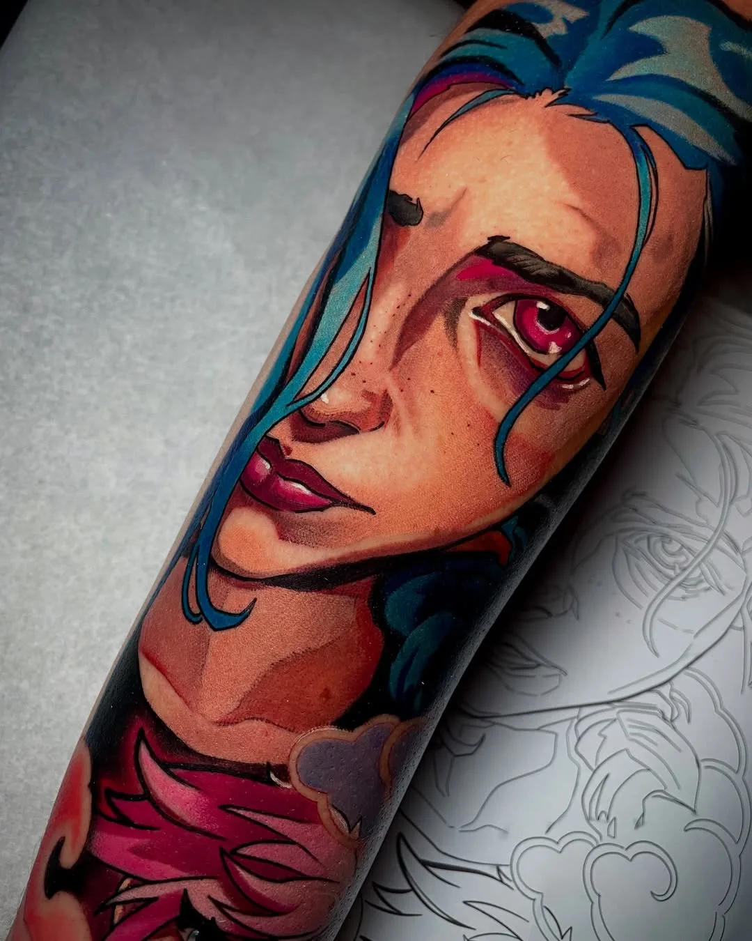 Jinx y Vi de Arcane a color 2