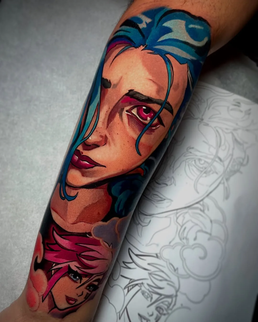 Jinx y Vi de Arcane a color 4
