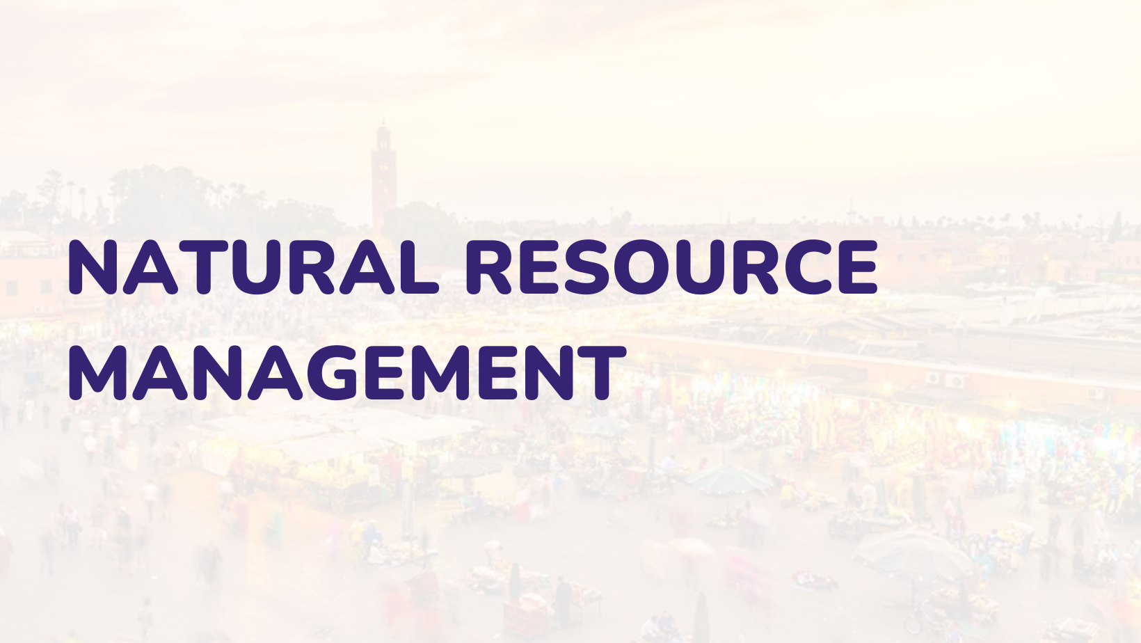 Natural Resource Management