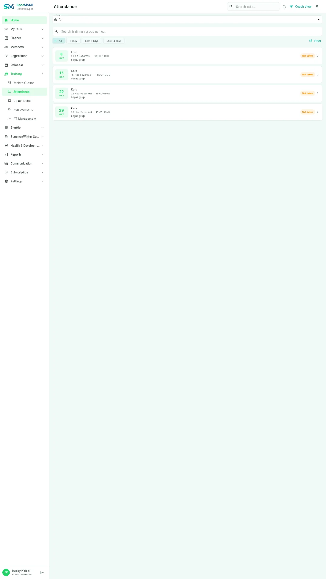 SporMobil Website 4