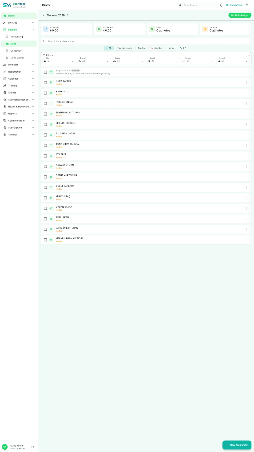 SporMobil Website 5