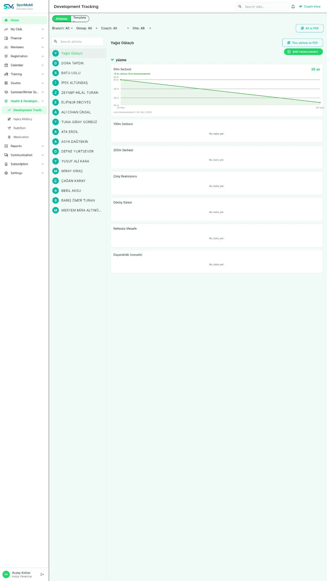 SporMobil Website 7