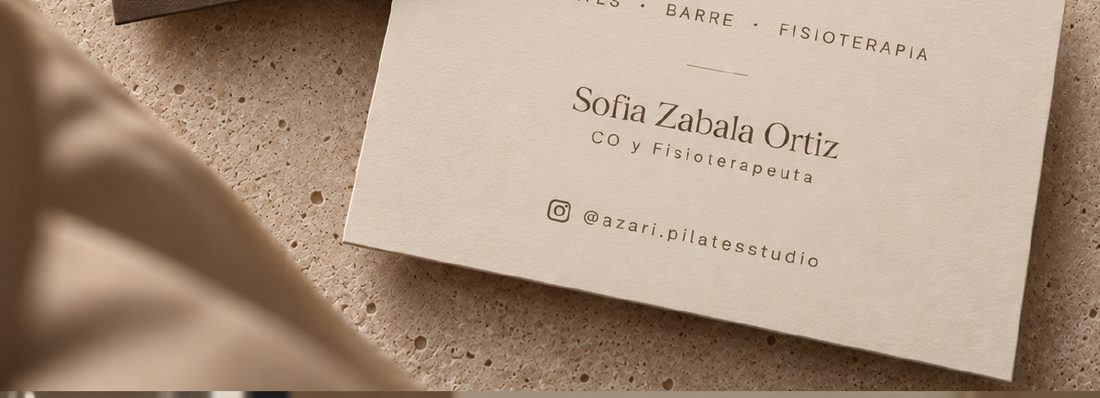 Tarjeta de presentación del estudio sobre travertino