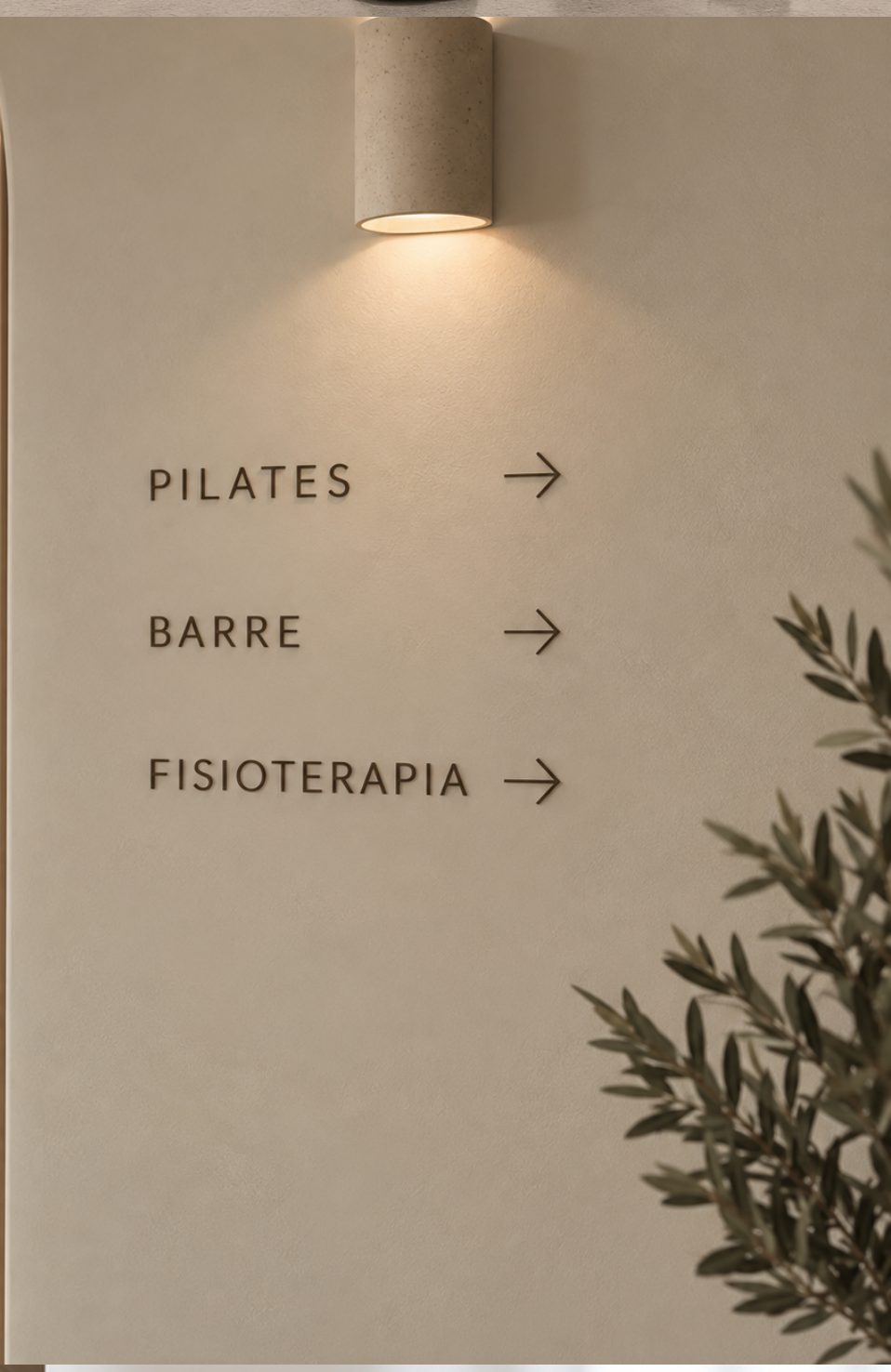 Señalética del estudio con las tres disciplinas
