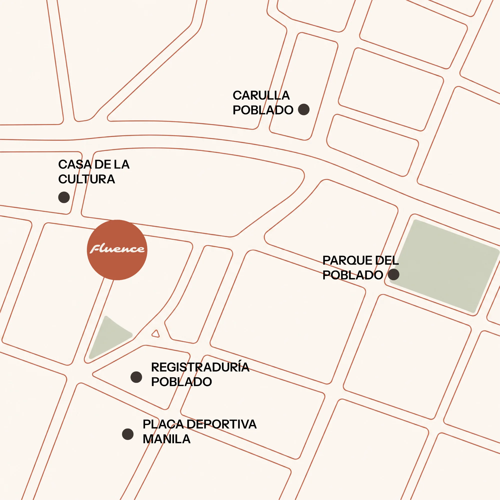 Mapa ubicación Fluence Manila Medellín