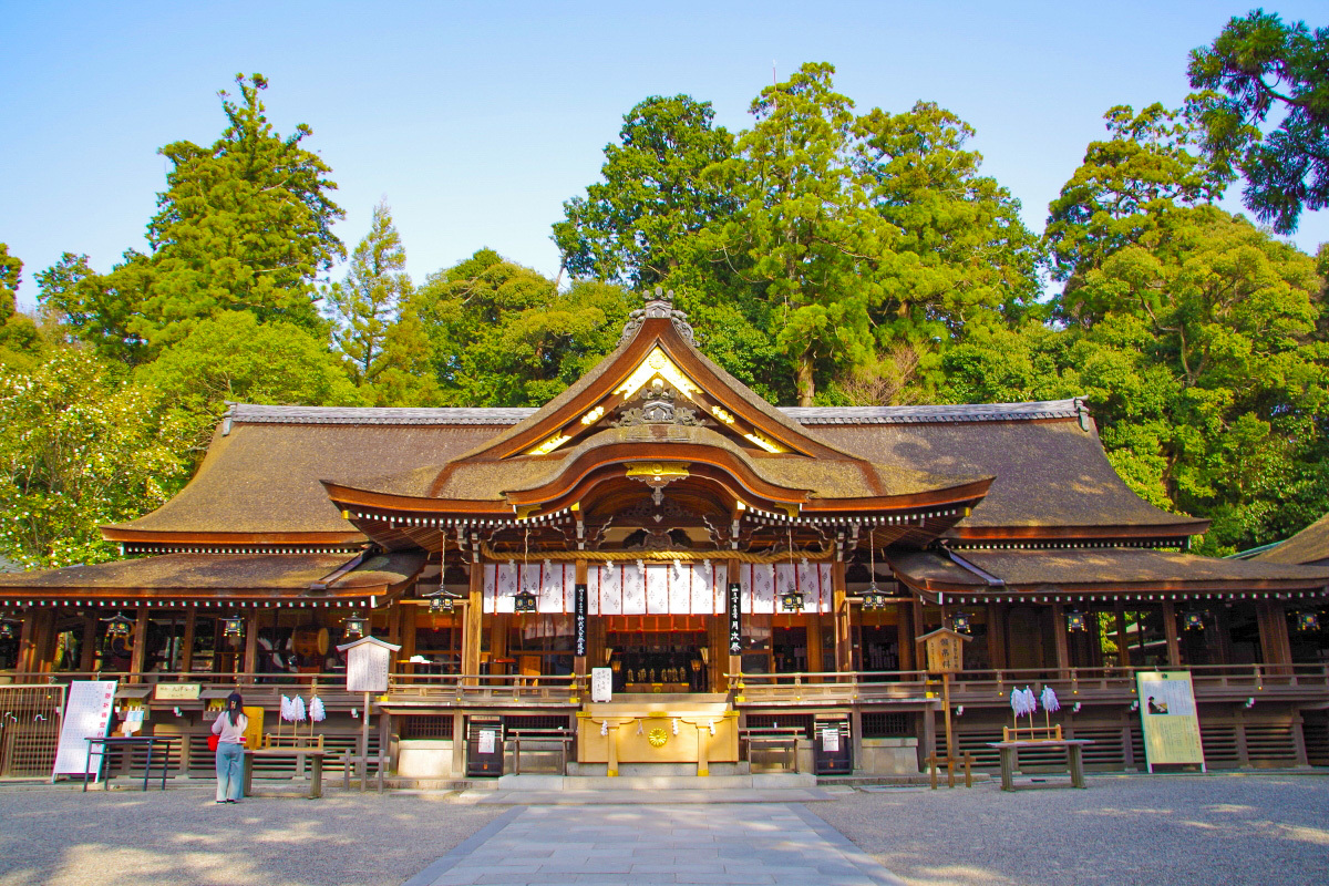 A view of Omiwa Shrine