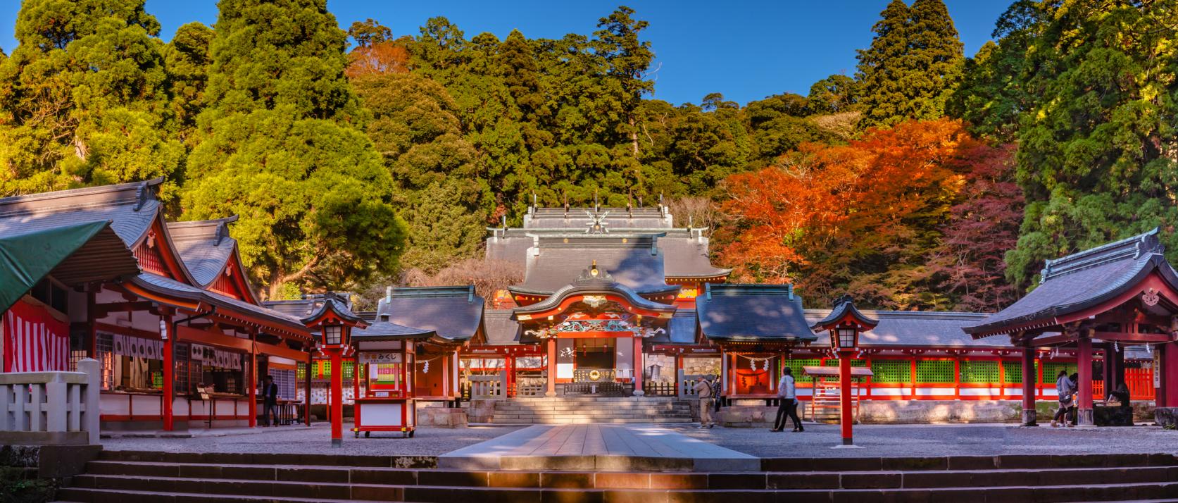 A view of Kirishima-jingu Shrine