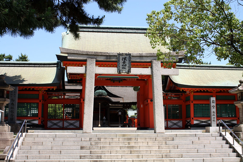 A view of Sumiyoshi Taisha