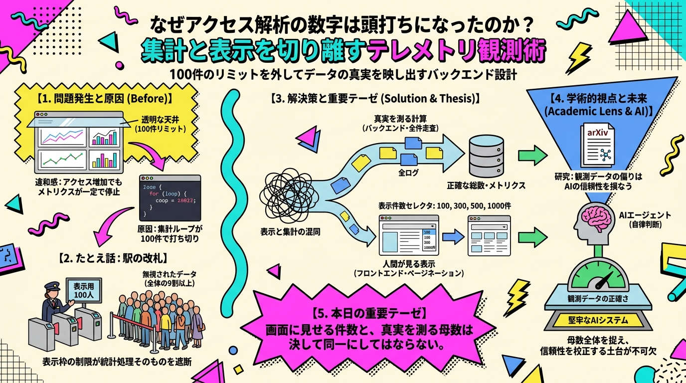 なぜアクセス解析の数字は頭打ちになったのか？ 集計と表示を切り離すテレメトリ観測術