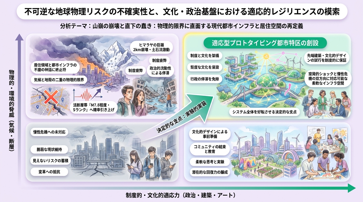 山嶺の崩壊と直下の蠢き：物理的限界に直面する現代都市インフラと居住空間の再定義