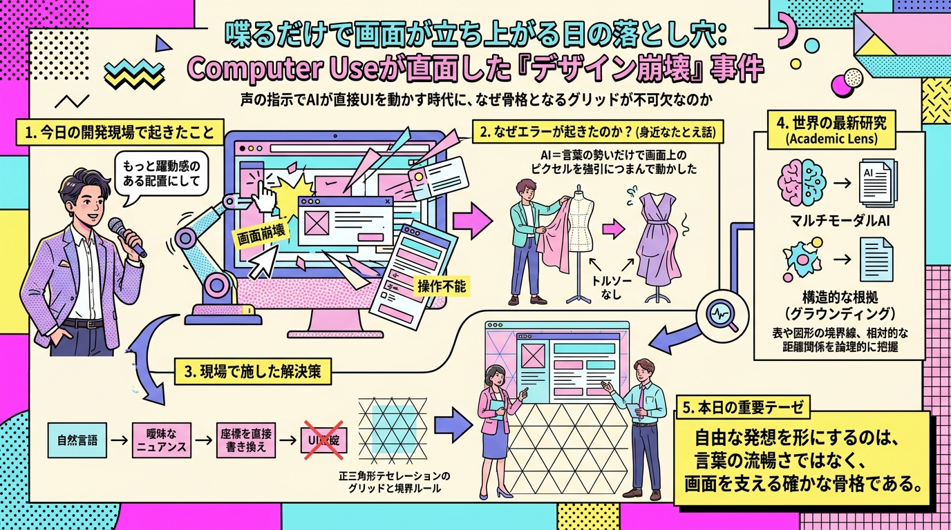 喋るだけで画面が立ち上がる日の落とし穴：Computer Useが直面した「デザイン崩壊」事件