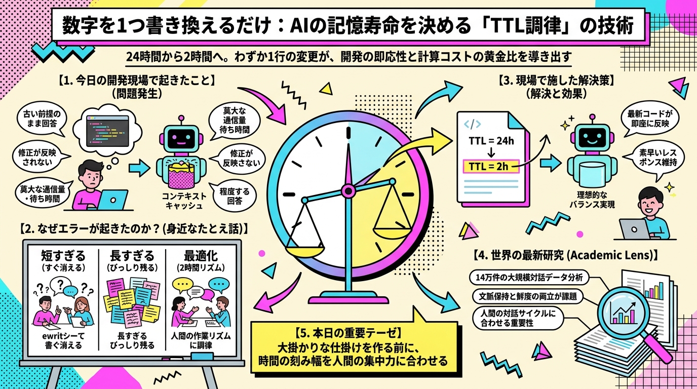 数字を1つ書き換えるだけ：AIの記憶寿命を決める「TTL調律」の技術
