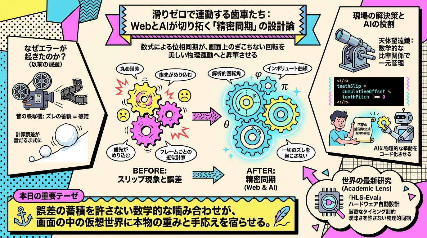 滑りゼロで連動する歯車たち：WebとAIが切り拓く「精密同期」の設計論