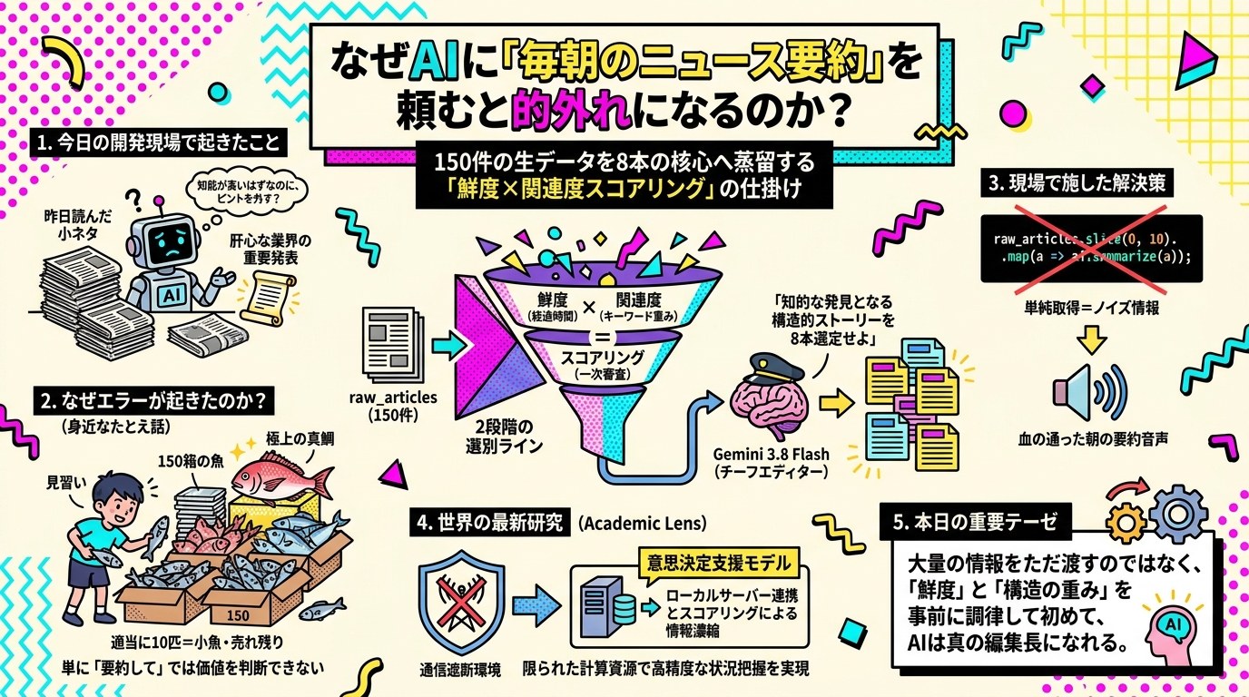 なぜAIに「毎朝のニュース要約」を頼むと的外れになるのか？