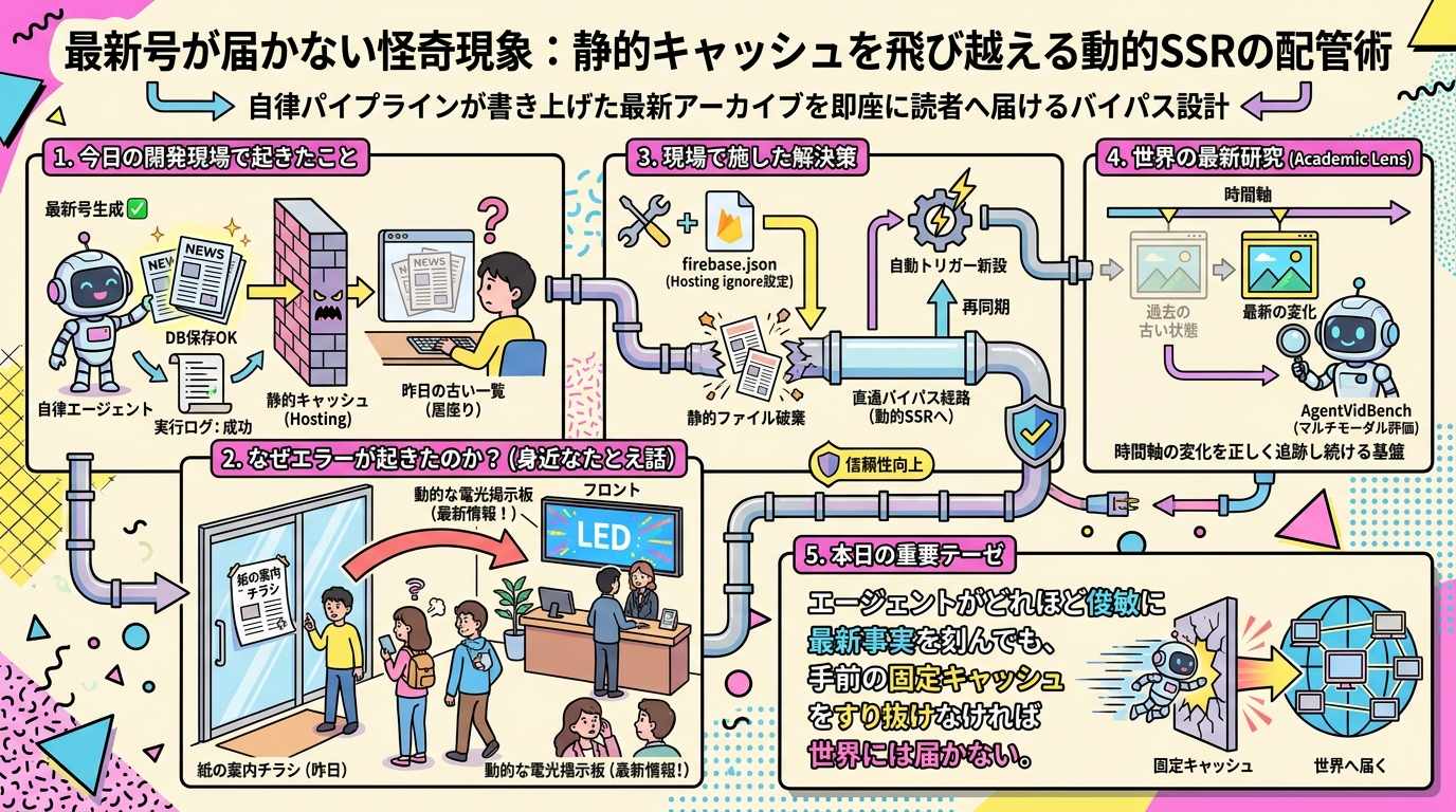最新号が届かない怪奇現象：静的キャッシュを飛び越える動的SSRの配管術