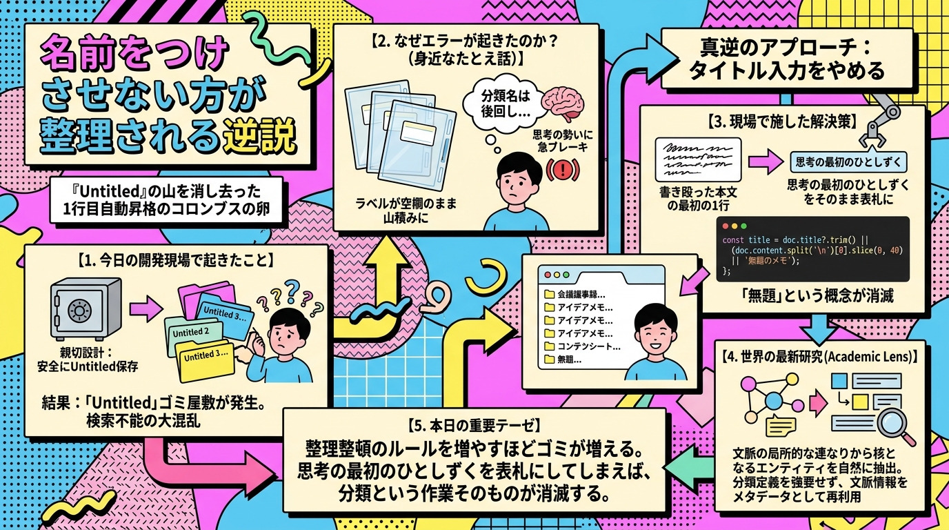 名前をつけさせない方が整理される逆説