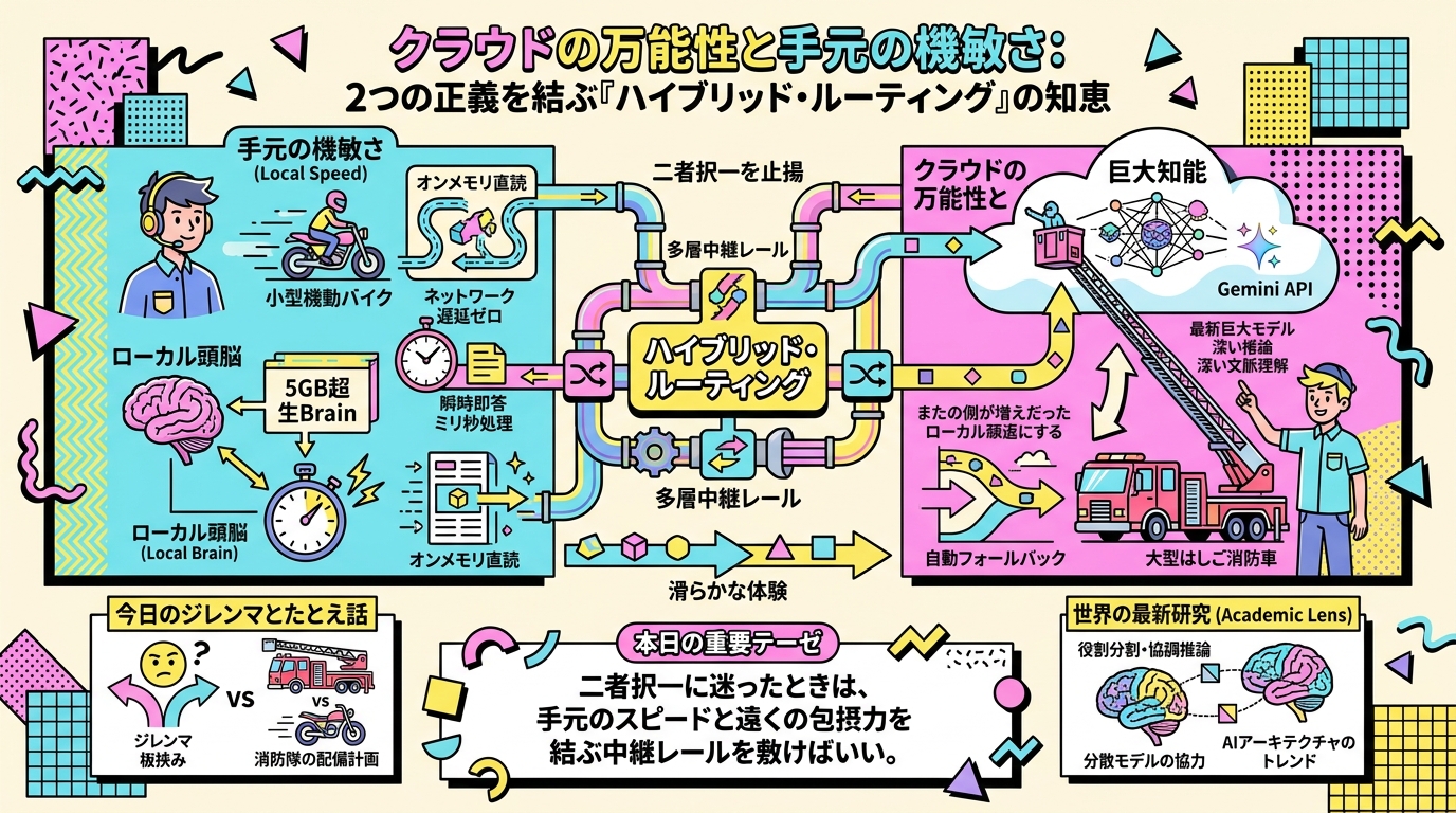 クラウドの万能性と手元の機敏さ：2つの正義を結ぶ「ハイブリッド・ルーティング」の知恵