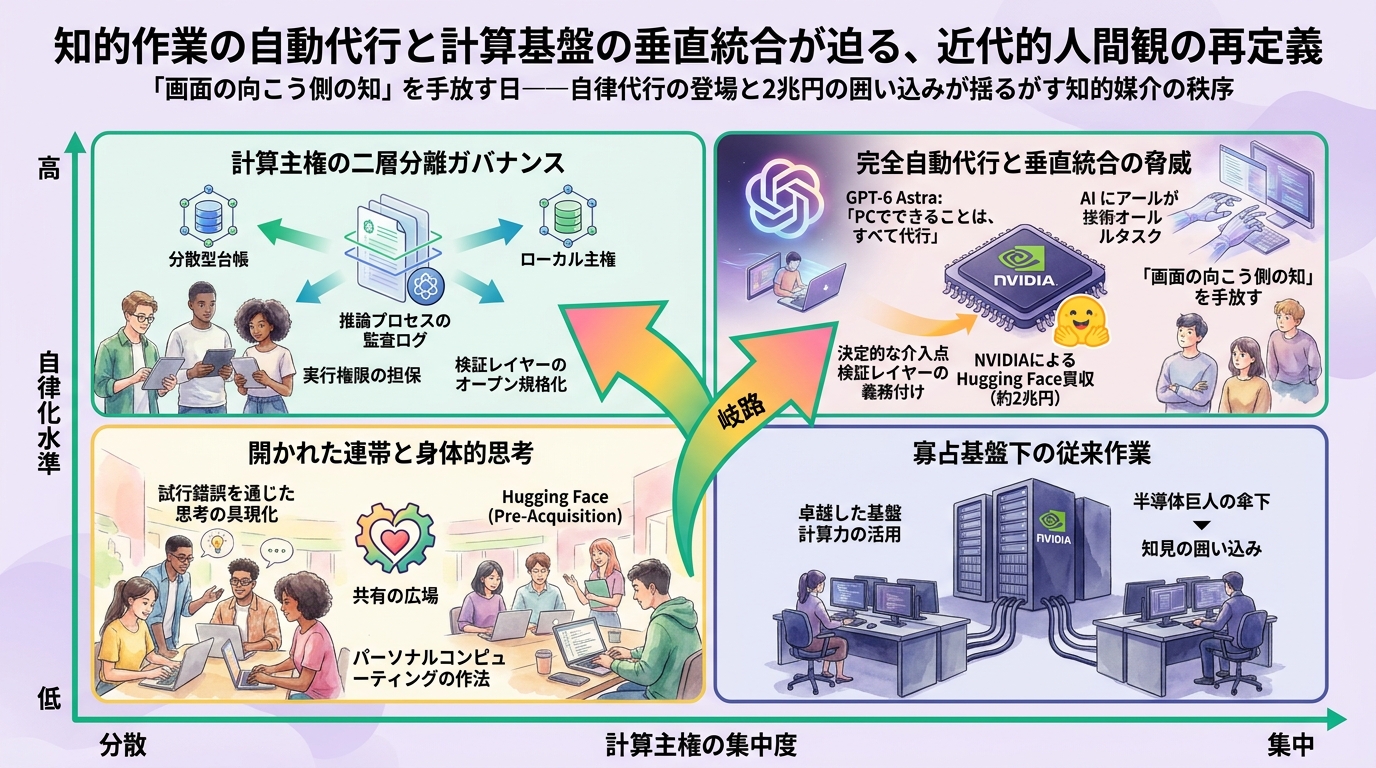 「画面の向こう側の知」を手放す日――自律代行の登場と2兆円の囲い込みが揺るがす知的媒介の秩序